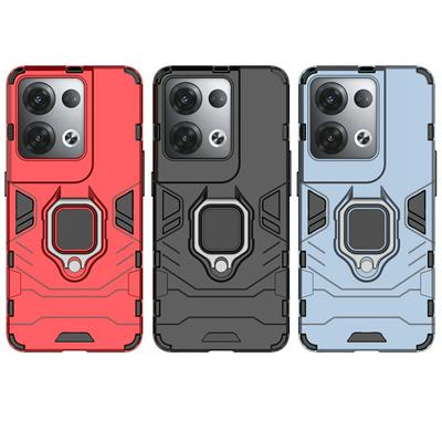 For Oppo Reno 8 Pro Black Panther 2 in 1 Detachable Magnetic Attraction Shockproof with Stand Hard PC + Soft TPU Back Cover Case