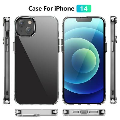 For iPhone 14 Anti-fall TPU + Acrylic Shock Absorption Back Cover Phone Case