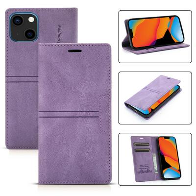 For iPhone 14 Max Magnetic Closure Shockproof Folio Flip Leather Wallet Phone Case