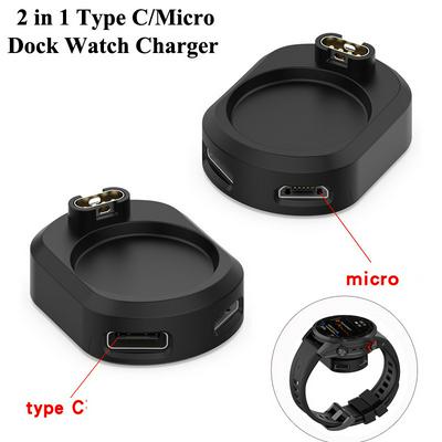 2 in 1 Type C/Micro Dock Watch Charger Adapter For Garmin Fenix 7 6 5 7x instinct 2 Vivoactive 3 4 Venu 245 forerunner 955 255