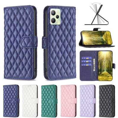 For Realme C35 BF14 Small Fragrant Wind Clamshell Type PU Leather Phone Case