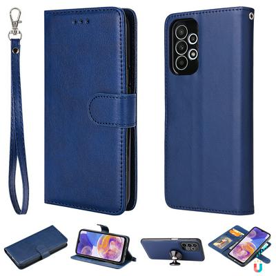 For Samsung Galaxy A23 Solid Color Detachable 2 in 1 Strong Magnetic PU Leather Phone Case