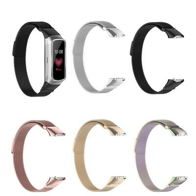 Metal Magnetic Stainless Steel Watch Band Replacement Wrist Strap for Samsung Galaxy fit SM-R370 Bracelet Smart Watch