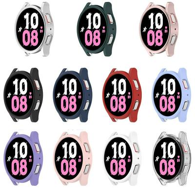 Matte Hard Shell Edge Frame Case For Samsung Galaxy Watch 5/4 40mm Watch5 Watch4 Bumper Cover Glass Screen Protector Film