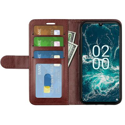 For Nokia C200 R64 Pattern Single Folded Edge Folio Flip Leather Wallet Phone Case