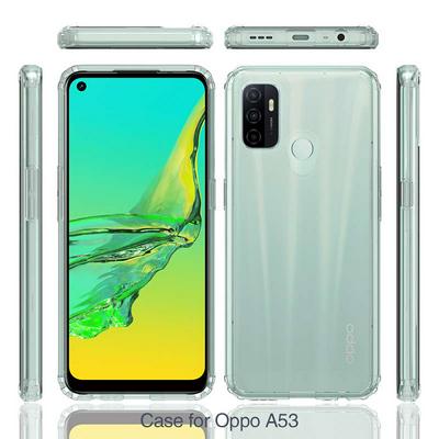 For Oppo A53 Scratch Resistant TPU+Acrylic Back Cover Phone Case