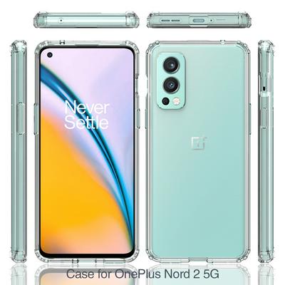 For OnePlus Nord 2 5G Scratch Resistant TPU+Acrylic Back Cover Phone Case