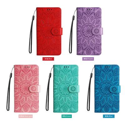 For iPhone 15 Pro Max Embossed Pattern Scratch Resistant PU Leather Phone Case