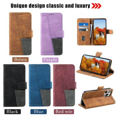 For iPhone 14 Pro Retro Splice Scratch-resistant PU Leather Phone Case