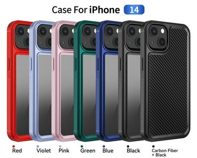 For iPhone 14 Acrylic + TPU 2-in-1 Fall Resistant Back Cover Phone Case