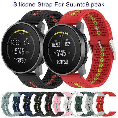 Silicone Watchband For Suunto 9 Peak Smart Watch Sport Breathable Strap Watchband Bracelet For Suunto9 Peak Accessories Correa