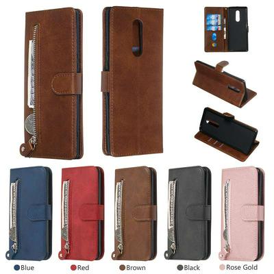 For Sony Xperia XZ4 /Xperia 1 Stylish Zipper Calf Pattern Shockproof PU Leather + Soft TPU Phone Case