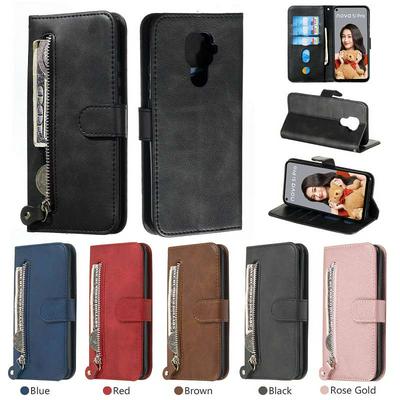 For Huawei Mate 30 Lite/Huawei nova 5i Pro Stylish Zipper Calf Pattern Shockproof PU Leather + Soft TPU Phone Case