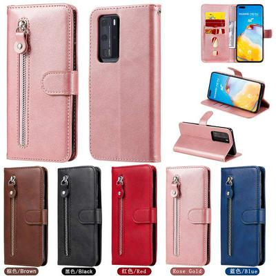 For Huawei P smart 2019/Honor 10 Lite/nova Lite3 Stylish Zipper Calf Pattern Shockproof PU Leather + Soft TPU Phone Case