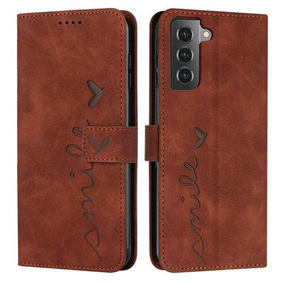 For Samsung Galaxy S21 FE Love Skin Feeling Flip Cover Plug Card  PU Leather Phone Case