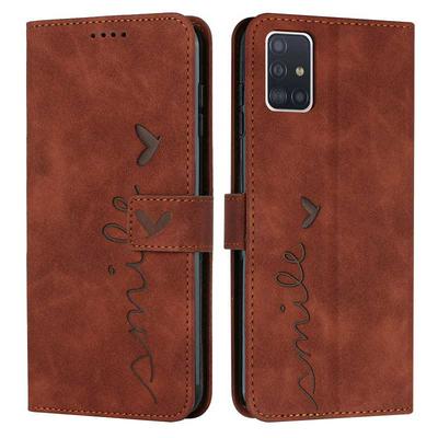 For Samsung Galaxy A71 5G Love Skin Feeling Flip Cover Plug Card  PU Leather Phone Case