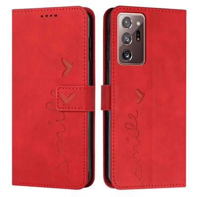 For Samsung Galaxy Note20 Ultra Love Skin Feeling Flip Cover Plug Card  PU Leather Phone Case