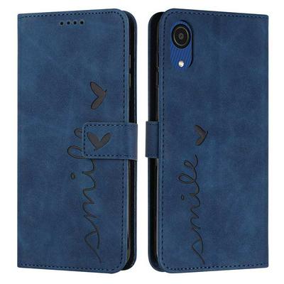For Samsung Galaxy A03 Core Love Skin Feeling Flip Cover Plug Card  PU Leather Phone Case