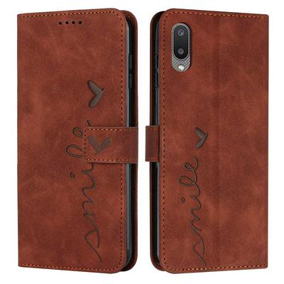 For Samsung Galaxy A02/M02 Love Skin Feeling Flip Cover Plug Card  PU Leather Phone Case