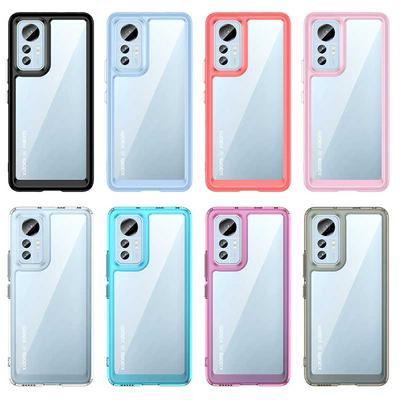 For Xiaomi 12 Lite TPU + Acrylic Back Cover Anti-fall Clear Phone Case with Independent PC Buttons 