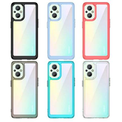 For OnePlus Nord N20 5G TPU + Acrylic Back Cover Anti-fall Clear Phone Case with Independent PC Buttons 