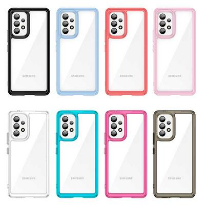 For Samsung Galaxy A53 5G TPU + Acrylic Back Cover Anti-fall Clear Phone Case with Independent PC Buttons 