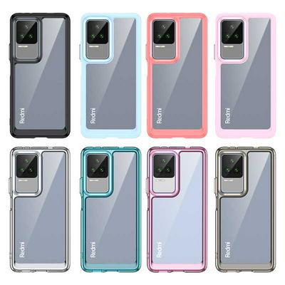 For Redmi K50/K50 Pro TPU + Acrylic Back Cover Anti-fall Clear Phone Case with Independent PC Buttons 