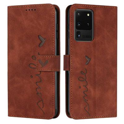 For Samsung Galaxy S20 Ultra Love Skin Feeling Flip Cover Plug Card  PU Leather Phone Case