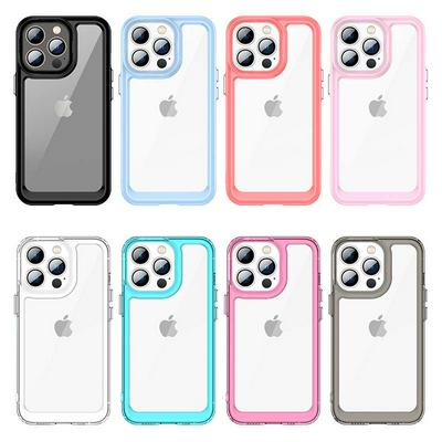 For iPhone 13 Pro TPU + Acrylic Back Cover Anti-fall Clear Phone Case with Independent PC Buttons 