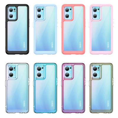 For Oppo Find X5 Lite TPU + Acrylic Back Cover Anti-fall Clear Phone Case with Independent PC Buttons 