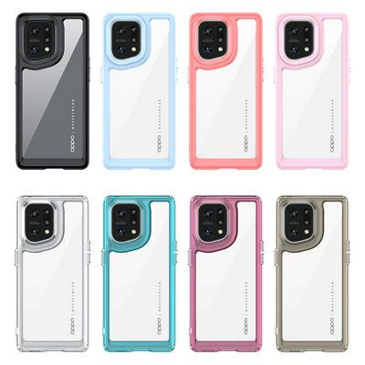 For Oppo Find X5 TPU + Acrylic Back Cover Anti-fall Clear Phone Case with Independent PC Buttons 