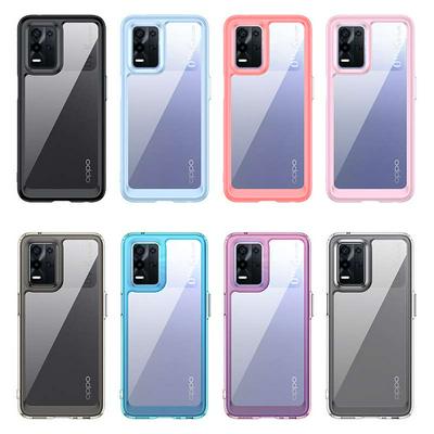 For Realme V13 5G TPU + Acrylic Back Cover Anti-fall Clear Phone Case with Independent PC Buttons 