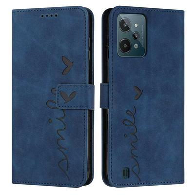 For Realme C31 4G Love Skin Feeling Flip Cover Plug Card  PU Leather Phone Case