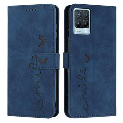 For Realme 8/Realme 8 Pro Love Skin Feeling Flip Cover Plug Card  PU Leather Phone Case