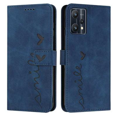 For Realme 9 Pro Love Skin Feeling Flip Cover Plug Card  PU Leather Phone Case