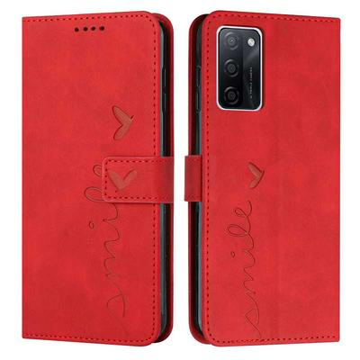 For Oppo A55s 5G Love Skin Feeling Flip Cover Plug Card  PU Leather Phone Case