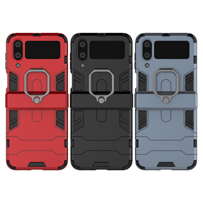 For Sansung Z Flip 4 Black Panther 2 in 1 Detachable Magnetic Attraction Shockproof with Stand Hard PC + Soft TPU Back Cover Case