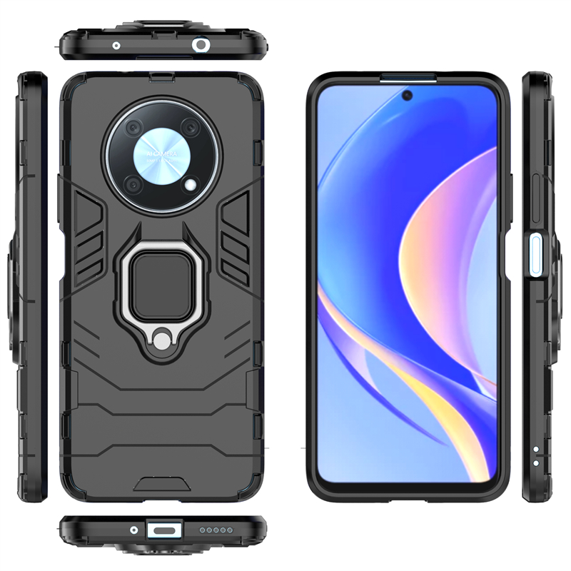 GOKEN Cover In Pelle Per Huawei Nova Y90: Custodia Portafoglio Con Slot Carte, Supporto E Chiusura Magnetica (Azzurro)