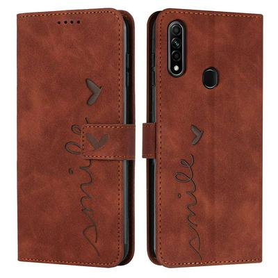 For Oppo A8/A31 Love Skin Feeling Flip Cover Plug Card  PU Leather Phone Case