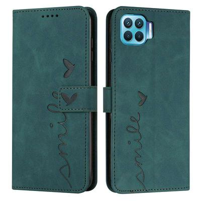 For Oppo A73/F17 Love Skin Feeling Flip Cover Plug Card  PU Leather Phone Case