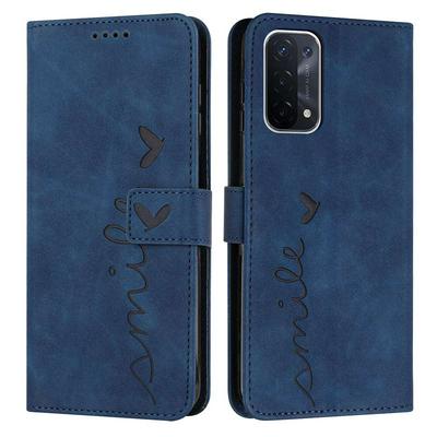 For Oppo A93 5G/A54/A74 Love Skin Feeling Flip Cover Plug Card  PU Leather Phone Case