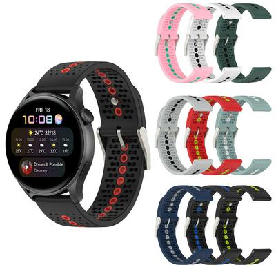 Colorful Support Accessories For Huawei Watch3 gt2 Series Watch Color Hole Silicone Two-color Sports Wristband Strap