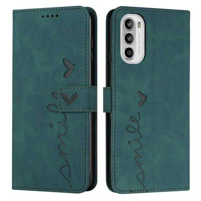 For Motorola Moto G52 4G Love Skin Feeling Flip Cover Plug Card  PU Leather Phone Case