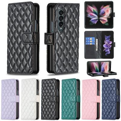 For Samsung Galaxy Z Fold4 5G Small Fragrant Wind Clamshell Type PU Leather Phone Case