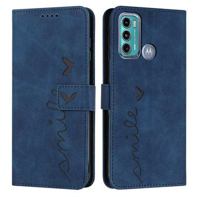 For Motorola Moto G40 Fusion/G60 Love Skin Feeling Flip Cover Plug Card  PU Leather Phone Case