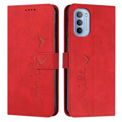 For Motorola Moto G31/G41 Love Skin Feeling Flip Cover Plug Card  PU Leather Phone Case
