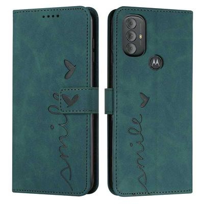For Motorola Moto G Power 2022 Love Skin Feeling Flip Cover Plug Card  PU Leather Phone Case