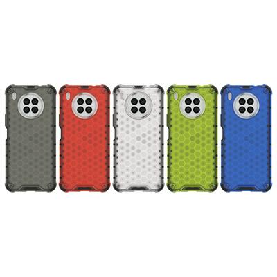 For Honor 50 Lite Honeycomb Textured Well-protected TPU + PC Phone Case Cover