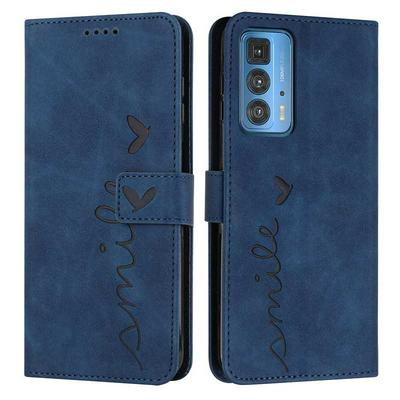 For Motorola Edge 20 Pro Love Skin Feeling Flip Cover Plug Card  PU Leather Phone Case