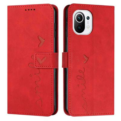 For Xiaomi Mi 11 Lite Love Skin Feeling Flip Cover Plug Card  PU Leather Phone Case